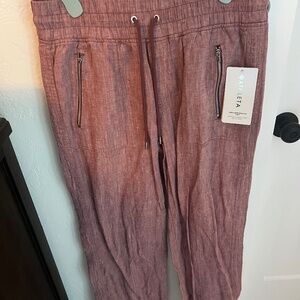 Athleta Cabo linen wide leg pant
